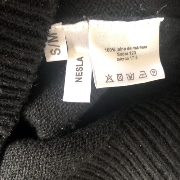 Ça va de soi Nesla Black Dress in 100% Merino - Picture 3 of 4